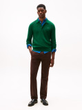 Brown Denton Straight Twill Chinos  Men