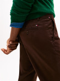 Brown Denton Straight Twill Chinos  Men