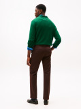 Brown Denton Straight Twill Chinos  Men