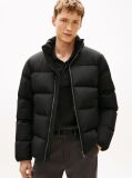 Black Water Repellent Down Puffer Jacket  Men