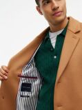 Brown Smart Casual Wool Blend Single Breasted Coat  Men