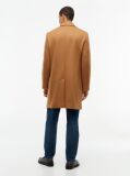 Brown Smart Casual Wool Blend Single Breasted Coat  Men