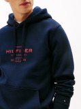 Blue Perfect for fighting the cold, this warm hoodie is enhanced with a stylish, tonal Tommy Hilfiger logo and crafted from high-quality interlock knit.  Men
