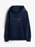 Blue Perfect for fighting the cold, this warm hoodie is enhanced with a stylish, tonal Tommy Hilfiger logo and crafted from high-quality interlock knit.  Men