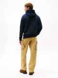 Blue Perfect for fighting the cold, this warm hoodie is enhanced with a stylish, tonal Tommy Hilfiger logo and crafted from high-quality interlock knit.  Men