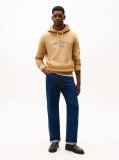 Brown Perfect for fighting the cold, this warm hoodie is enhanced with a stylish, tonal Tommy Hilfiger logo and crafted from high-quality interlock knit.  Men