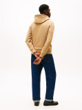 Brown Perfect for fighting the cold, this warm hoodie is enhanced with a stylish, tonal Tommy Hilfiger logo and crafted from high-quality interlock knit.  Men