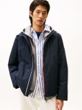 Blue Lightweight Hooded Windbreaker  Men