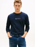 Μπλε T-Shirt Μακρυμάνικο Με Λογότυπο  Άνδρες