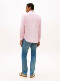 Pink Regular Fit Washed Pure Linen Shirt  Men