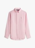 Pink Regular Fit Washed Pure Linen Shirt  Men