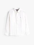 White Regular Fit Washed Pure Linen Shirt  Men