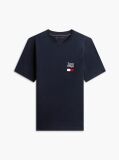 Μπλε T-Shirt Με Κλασική Λαιμόκοψη Και Λογότυπο  Άνδρες