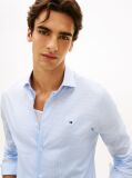 Blue Slim Fit Gingham Check Poplin Shirt  Men