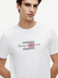 Άσπρο T-shirt Με Σημαία  Άνδρες