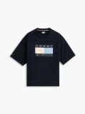 Μπλε Tommy Hilfiger x FRGMT Άνετο Βαμβακερό T-Shirt  Άνδρες
