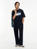 Μπλε Tommy Hilfiger x FRGMT Άνετο Βαμβακερό T-Shirt  Άνδρες