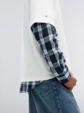 Μπεζ Tommy Hilfiger x FRGMT Άνετο Βαμβακερό T-Shirt  Άνδρες