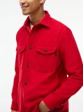 Red Relaxed Fit Wool Blend Shirt  Men