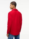 Red Relaxed Fit Wool Blend Shirt  Men