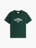 Πράσινο Βαμβακερό T-Shirt Με Κλασική Λαιμόκοψη Και Λογότυπο Σε Αντίθεση  Άνδρες