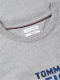 Γκρι Βαμβακερό T-Shirt Με Κλασική Λαιμόκοψη Και Λογότυπο Σε Αντίθεση  Άνδρες