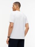 Άσπρο Βαμβακερό T-Shirt Με Κλασική Λαιμόκοψη Και Λογότυπο Σε Αντίθεση  Άνδρες
