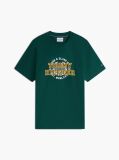 Πράσινο Βαμβακερό T-Shirt Με Varsity Λογότυπο  Άνδρες