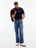 Μπλε T-Shirt Με Κλασική Λαιμόκοψη Και Varsity Κεντητό Λογότυπο  Άνδρες