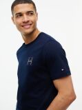Μπλε T-Shirt Με Κλασική Λαιμόκοψη Και Varsity Κεντητό Λογότυπο  Άνδρες