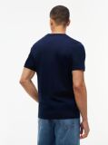 Μπλε T-Shirt Με Κλασική Λαιμόκοψη Και Varsity Κεντητό Λογότυπο  Άνδρες