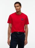 Κόκκινο T-Shirt Με Κλασική Λαιμόκοψη Και Varsity Κεντητό Λογότυπο  Άνδρες