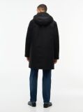 Black Performance Tech Hooded Padded Parka  Men