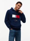 Blue Flag Embroidery Logo Fleece Hoody  Men