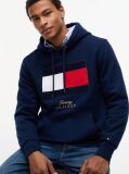 Blue Flag Embroidery Logo Fleece Hoody  Men