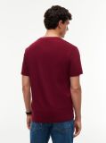 Κόκκινο Βαμβακερό T-Shirt Με Τσέπη Και Οικόσημο  Άνδρες