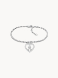 Silver TH Monogram Heart Bracelet  Women