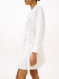 Beige Essential Quilted Jacquard Jersey Robe  Women