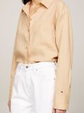 Beige Linen Patch Pocket Relaxed Fit Shirt  Women