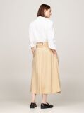 Beige Belted Utility Midi Skirt  Women