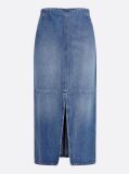 Denim High Rise Slim Denim Midi Skirt  Women