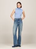Blue Merino Wool Turtleneck Sleeveless Jumper  Women