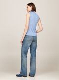 Blue Merino Wool Turtleneck Sleeveless Jumper  Women