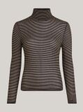 Multi Metallic Stripe Roll Neck Slim Jumper  Women