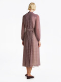 Multi Pleated Fit And Flare Maxi Dress  Women