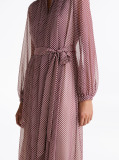Multi Pleated Fit And Flare Maxi Dress  Women