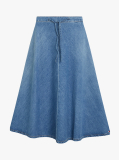 Μπλε Denim Μίντι Φούστα  Γυναίκες