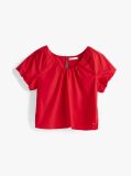 Red Regular Fit Short Sleeve Blouse  Women
