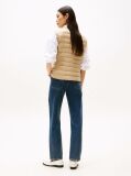 Beige Ultra Light Down Mock Neck Gilet  Women