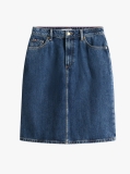 Μπλε Denim Φούστα Με Κανονική Μέση Σε Ίσια Γραμμή  Γυναίκες